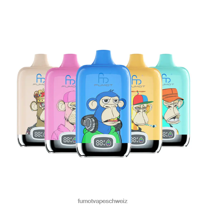 Fumot Digital Box 12000 20 ml Einweg-Vape-Pod – (1 Stück) X464JP139 | Fumot Aroma Pfirsicheis