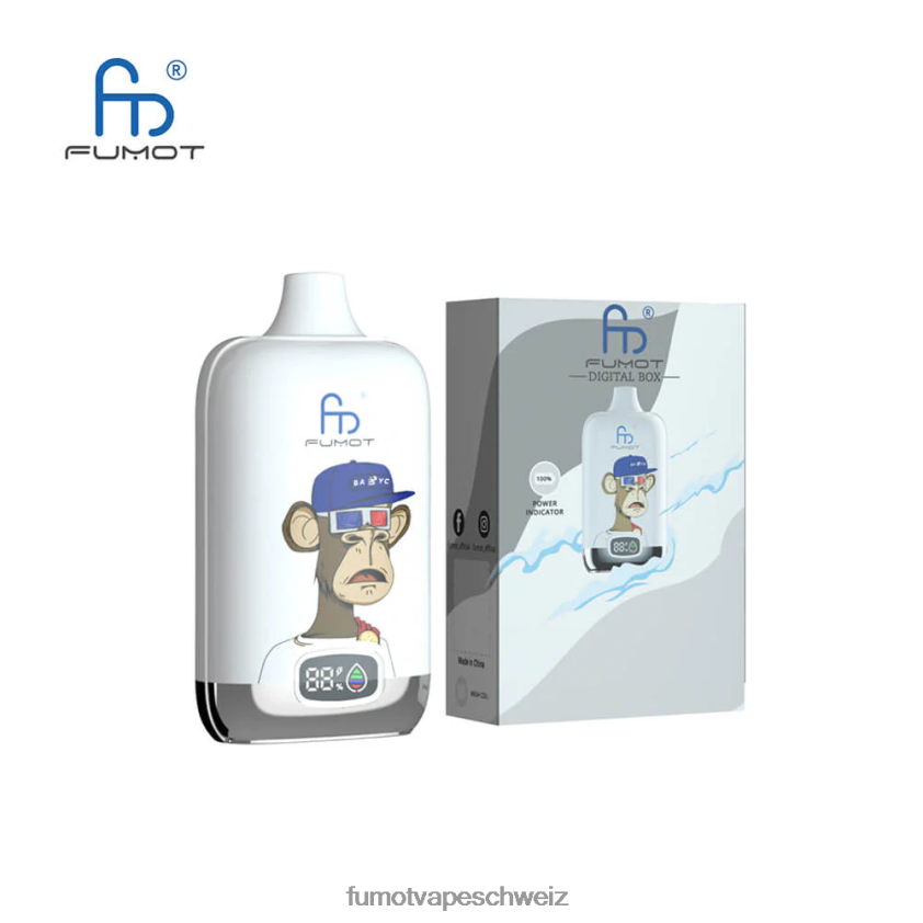 Fumot Digital Box 12000 Einweg-Vape-Pod – 20 ml (1 Stück) X464JP111 | Fumot Schweiz Apfel Zimt