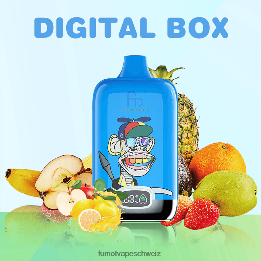 Fumot Digital Box 12000 Einweg-Vape-Pod – 20 ml (1 Stück) X464JP111 | Fumot Schweiz Apfel Zimt