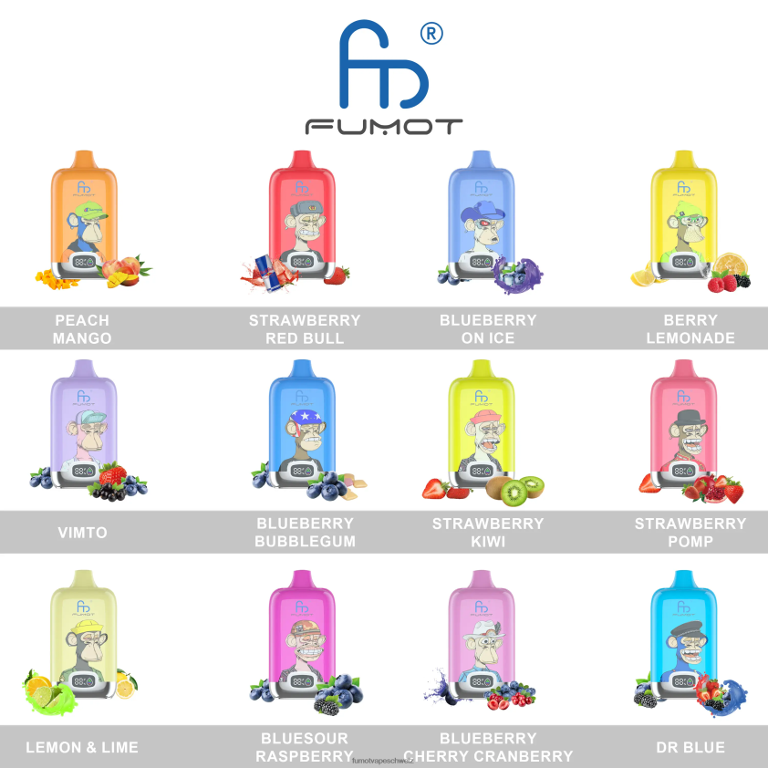 Fumot Digital Box Einweg-Vape-Pod 12000 – 20 ml (1 Stück) X464JP157 | Fumot e Zigarette Wassermeloneneis