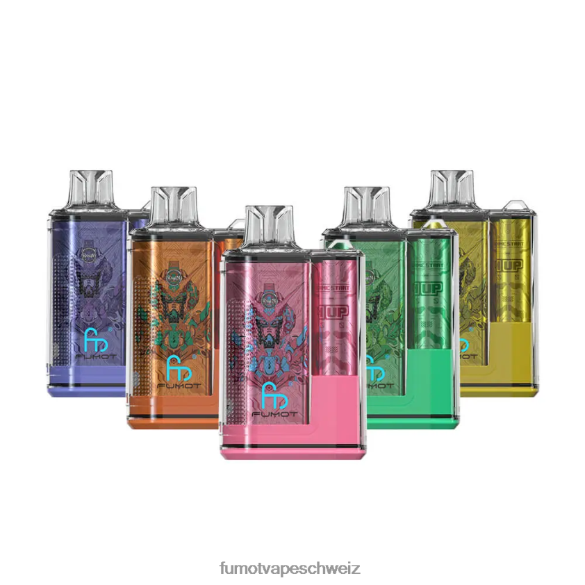 Fumot Crystal 20 ml 12000 Einweg-Vape-Box (1 Stück) X464JP287 | Fumot e Zigarette pfirsichfarbene Mango-Wassermelone