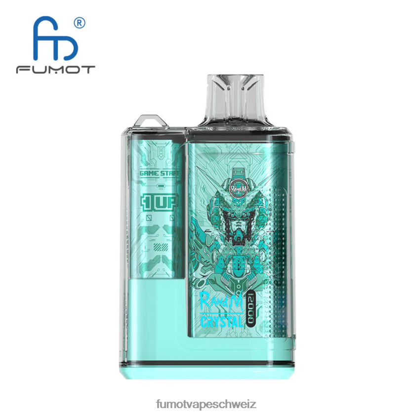 Fumot Crystal 20 ml 12000 Einweg-Vape-Box (1 Stück) X464JP287 | Fumot e Zigarette pfirsichfarbene Mango-Wassermelone