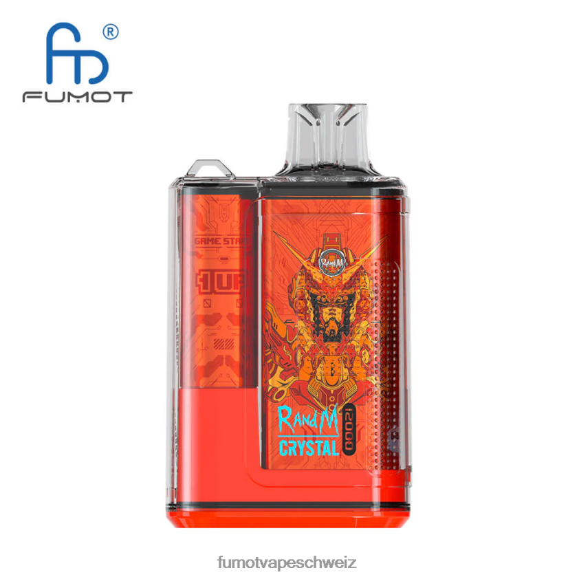 Fumot Crystal 20 ml 12000 Einweg-Vape-Box (1 Stück) X464JP287 | Fumot e Zigarette pfirsichfarbene Mango-Wassermelone