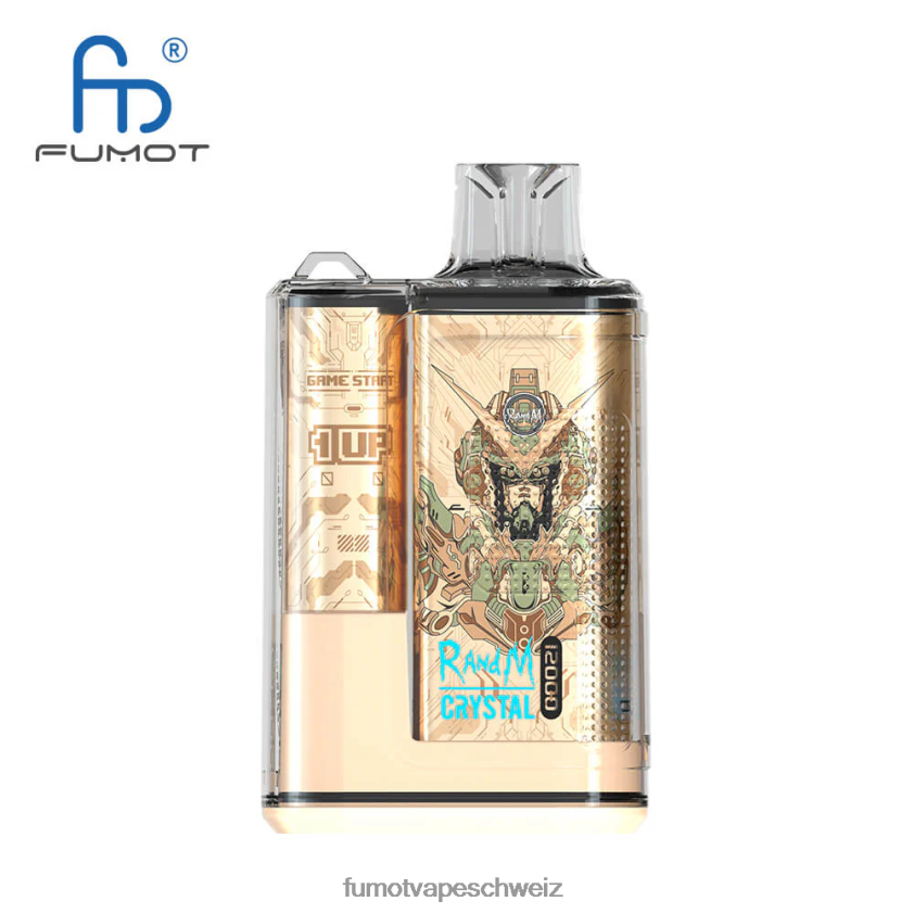 Fumot Crystal 20 ml 12000 Einweg-Vape-Box (1 Stück) X464JP287 | Fumot e Zigarette pfirsichfarbene Mango-Wassermelone