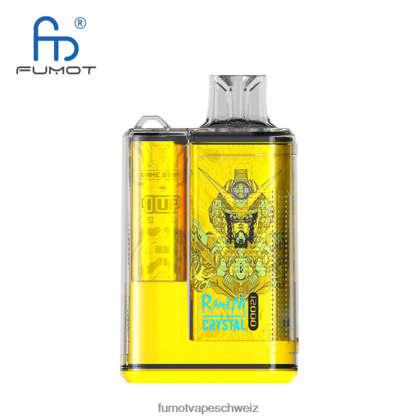 Fumot Crystal 20 ml 12000 Einweg-Vape-Box (1 Stück) X464JP287 | Fumot e Zigarette pfirsichfarbene Mango-Wassermelone