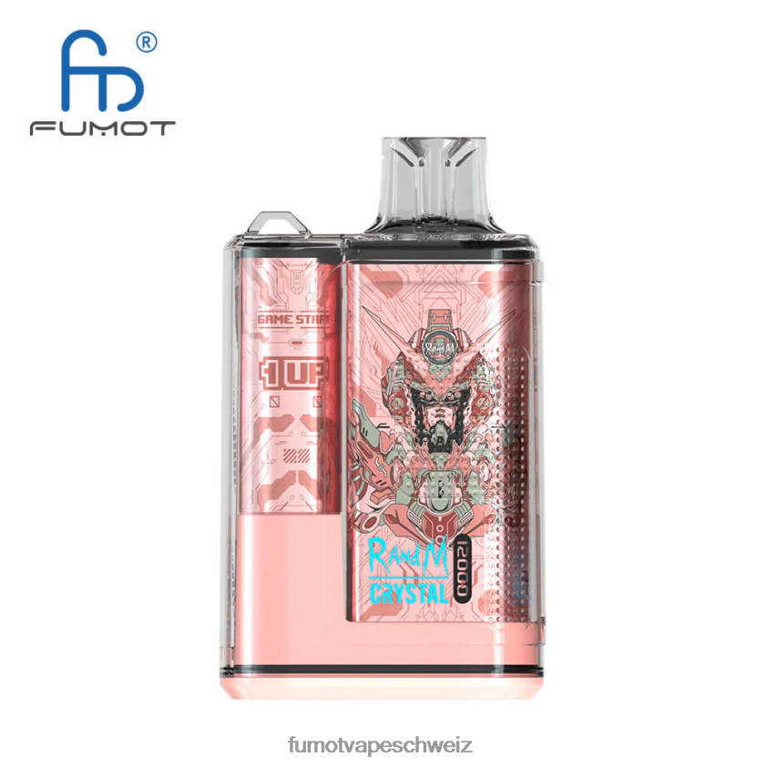 Fumot Crystal 20 ml 12000 Einweg-Vape-Box (1 Stück) X464JP287 | Fumot e Zigarette pfirsichfarbene Mango-Wassermelone