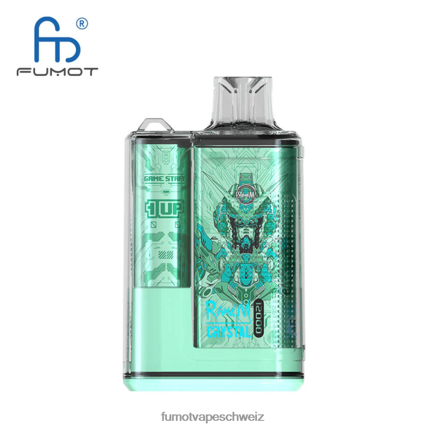 Fumot Crystal 20 ml 12000 Einweg-Vape-Box (1 Stück) X464JP287 | Fumot e Zigarette pfirsichfarbene Mango-Wassermelone