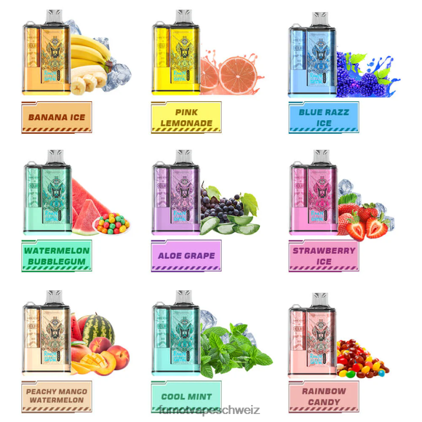 Fumot Crystal 20 ml 12000 Einweg-Vape-Box (1 Stück) X464JP287 | Fumot e Zigarette pfirsichfarbene Mango-Wassermelone