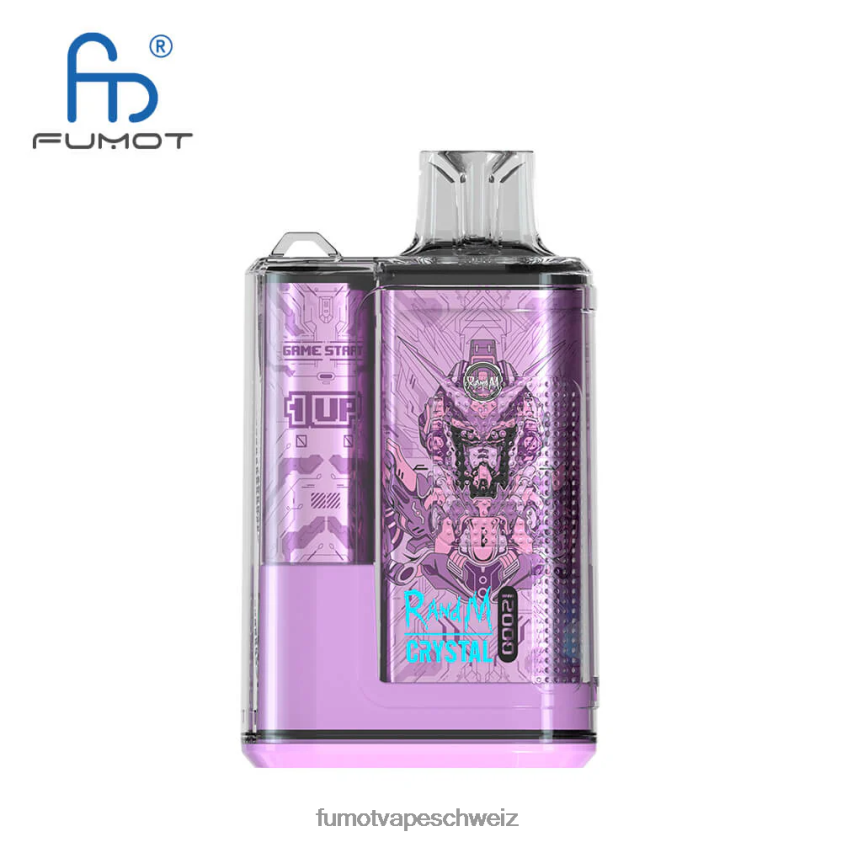 Fumot Crystal 20 ml 12000 Einweg-Vape-Box (1 Stück) X464JP287 | Fumot e Zigarette pfirsichfarbene Mango-Wassermelone
