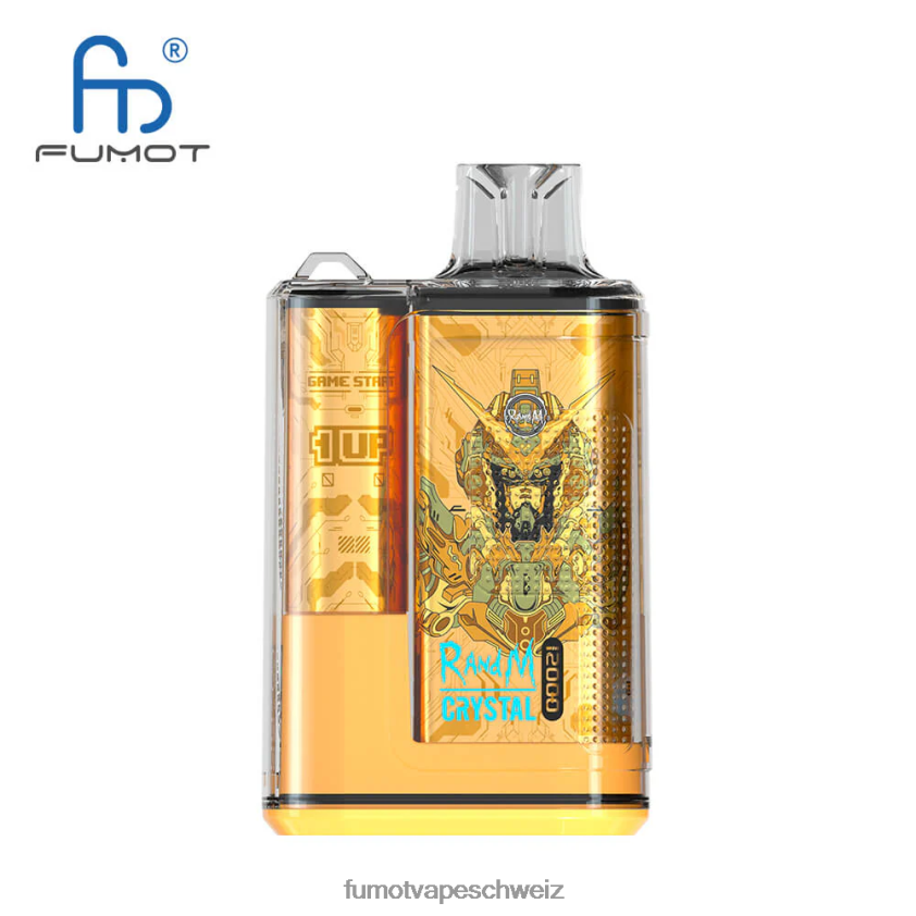 Fumot Crystal 20 ml 12000 Einweg-Vape-Box (1 Stück) X464JP287 | Fumot e Zigarette pfirsichfarbene Mango-Wassermelone