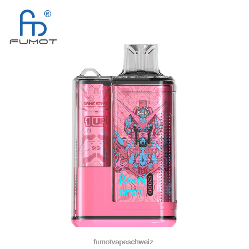 Fumot Crystal 20 ml 12000 Einweg-Vape-Box (1 Stück) X464JP287 | Fumot e Zigarette pfirsichfarbene Mango-Wassermelone