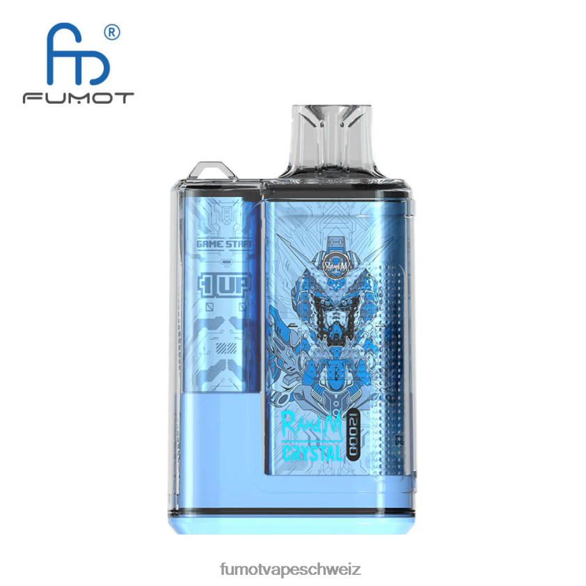 Fumot Crystal 20 ml 12000 Einweg-Vape-Box (1 Stück) X464JP287 | Fumot e Zigarette pfirsichfarbene Mango-Wassermelone