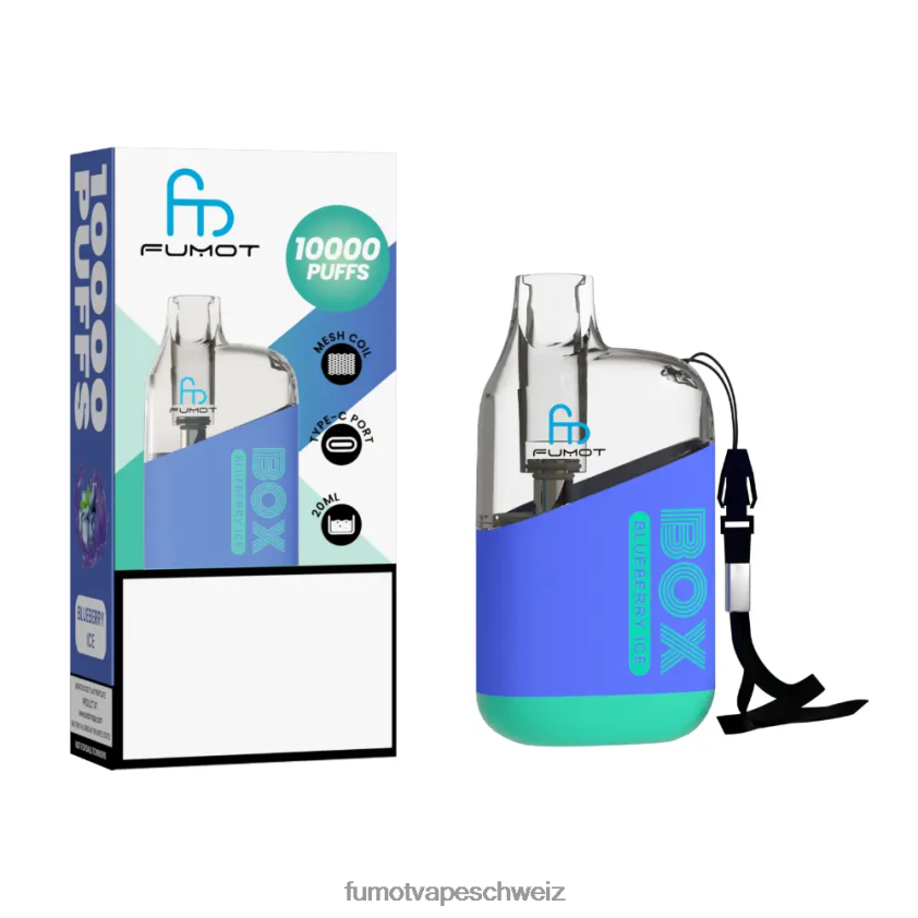Fumot Tornado 10000 Einweg-Vape-Pod-Box – 20 ml (1 Stück) X464JP362 | Fumot Vape Schweiz Mango auf Eis