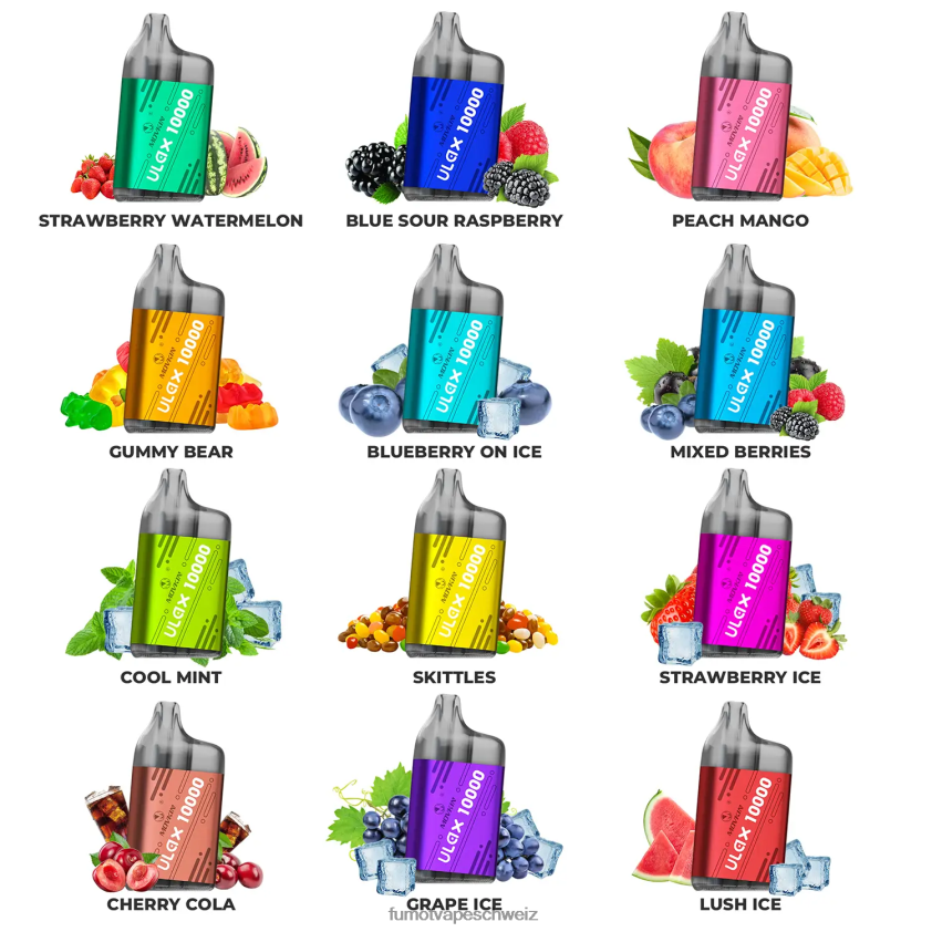 Fumot Movkin Ulax 10000 Einweg-Vape-Pods – 12 ml (1 Stück) X464JP311 | Fumot Schweiz gemischte Beeren
