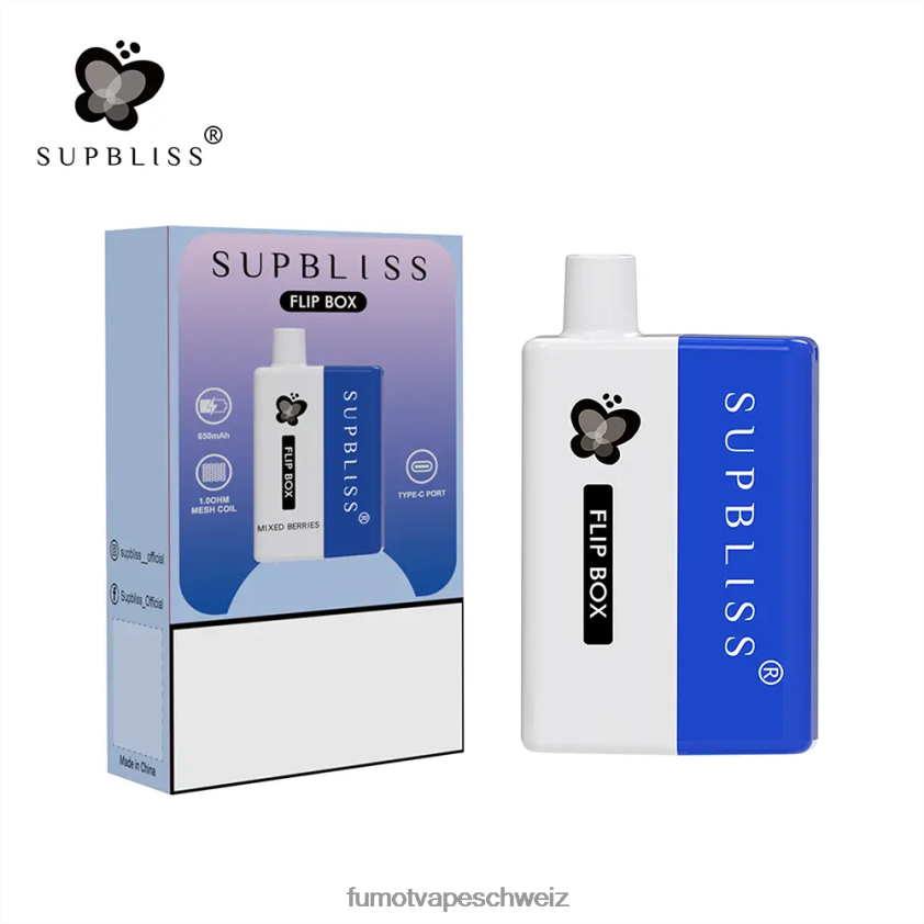 Fumot Supbliss Flip Box 6000 austauschbares Vape-Kit – 10 ml (1 Stück) X464JP331 | Fumot Schweiz Glatteis
