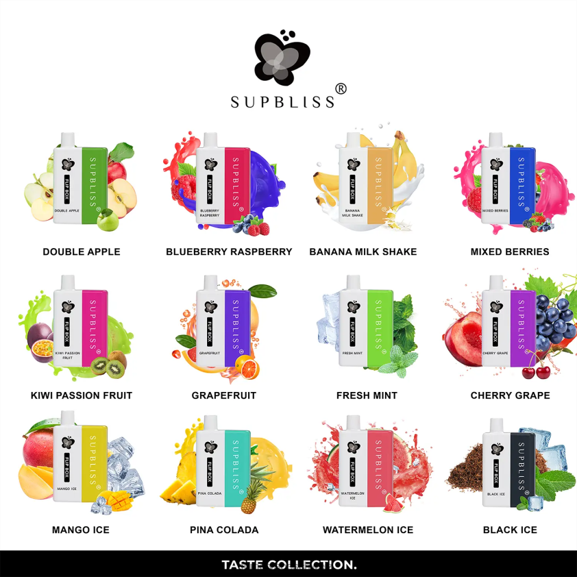 Fumot Supbliss Flip Box 6000 austauschbares Vape-Kit – 10 ml (1 Stück) X464JP331 | Fumot Schweiz Glatteis
