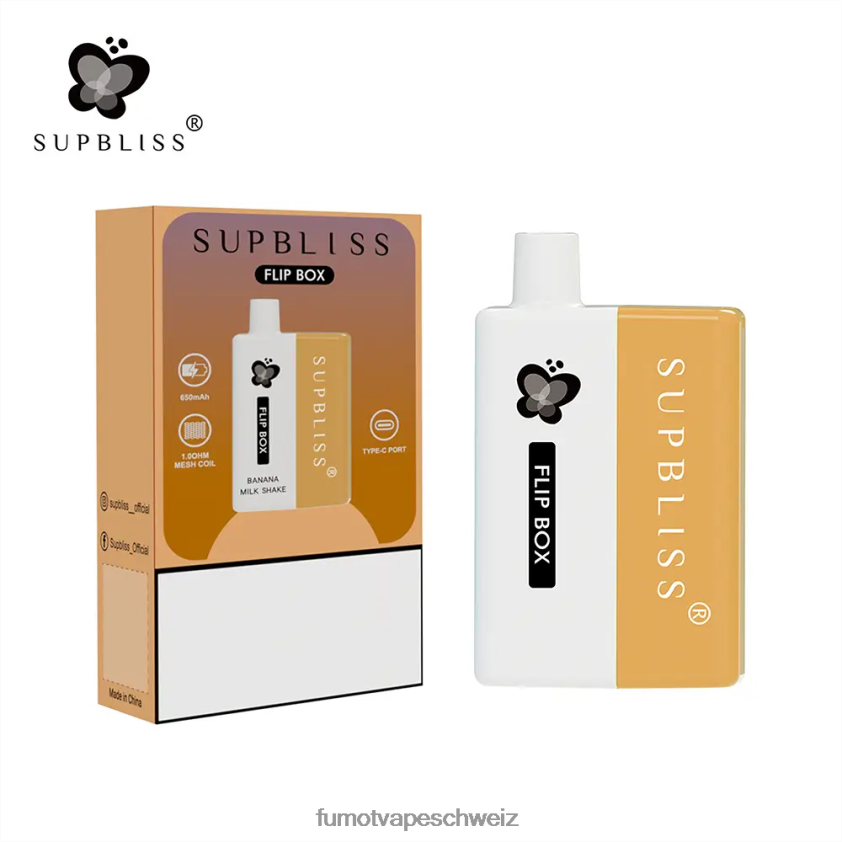 Fumot Supbliss Flip Box 6000 austauschbares Vape-Kit – 10 ml (1 Stück) X464JP331 | Fumot Schweiz Glatteis