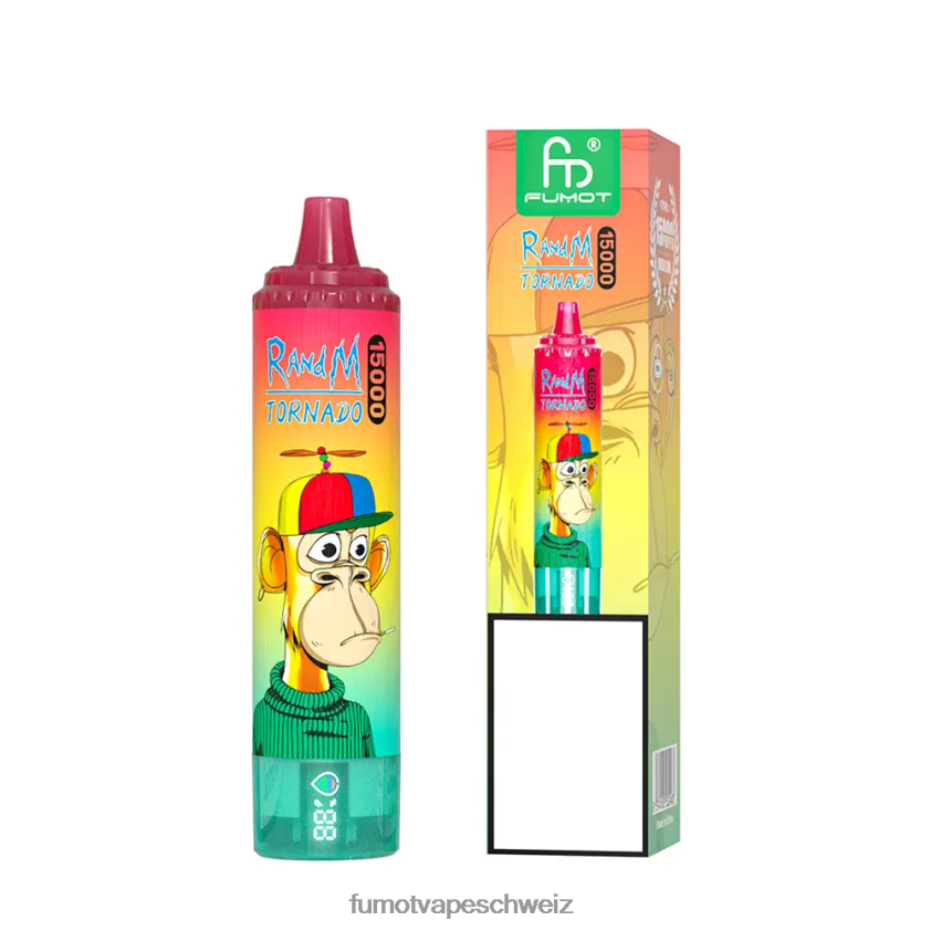 Fumot Tornado 25 ml 15000 Einweg-Vaporizer (1 Stück) X464JP198 | Fumot Vape Flavours Drachenfrucht
