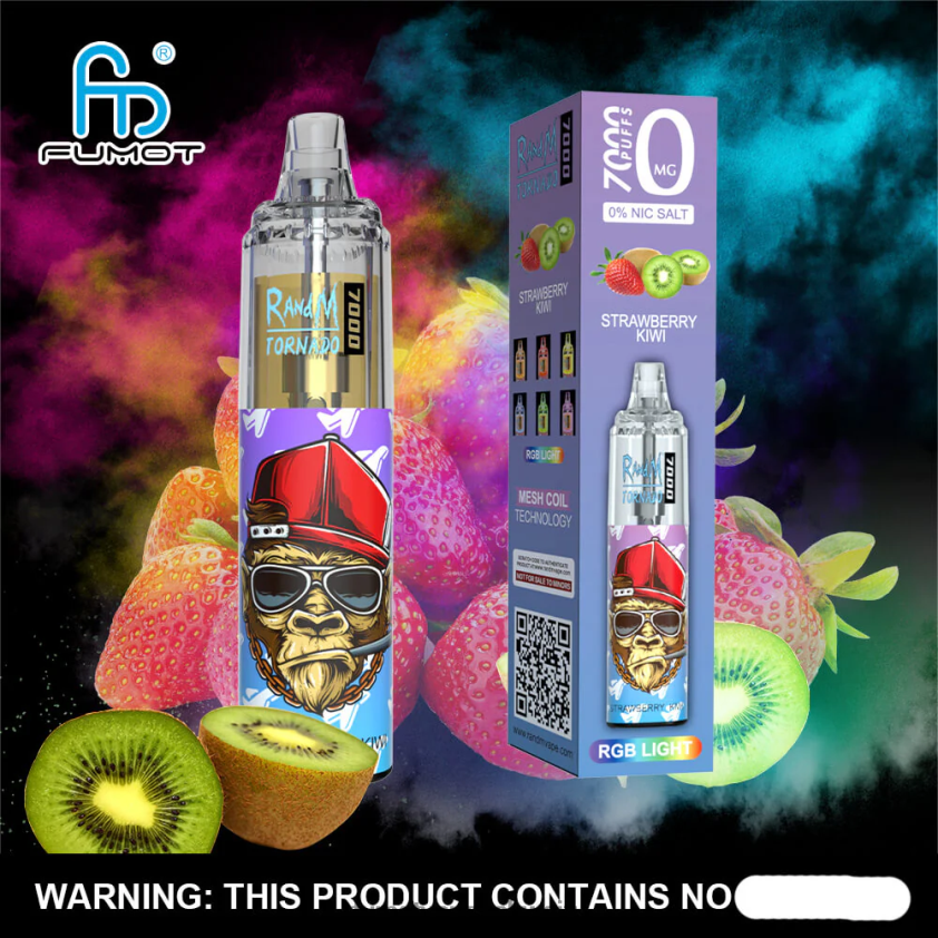 Fumot Tornado 7000 Einweg-Vape-Pen 0 % – 14 ml (1 Stück) X464JP543 | Fumot Vape Kaufen Erdbeerwassermelone