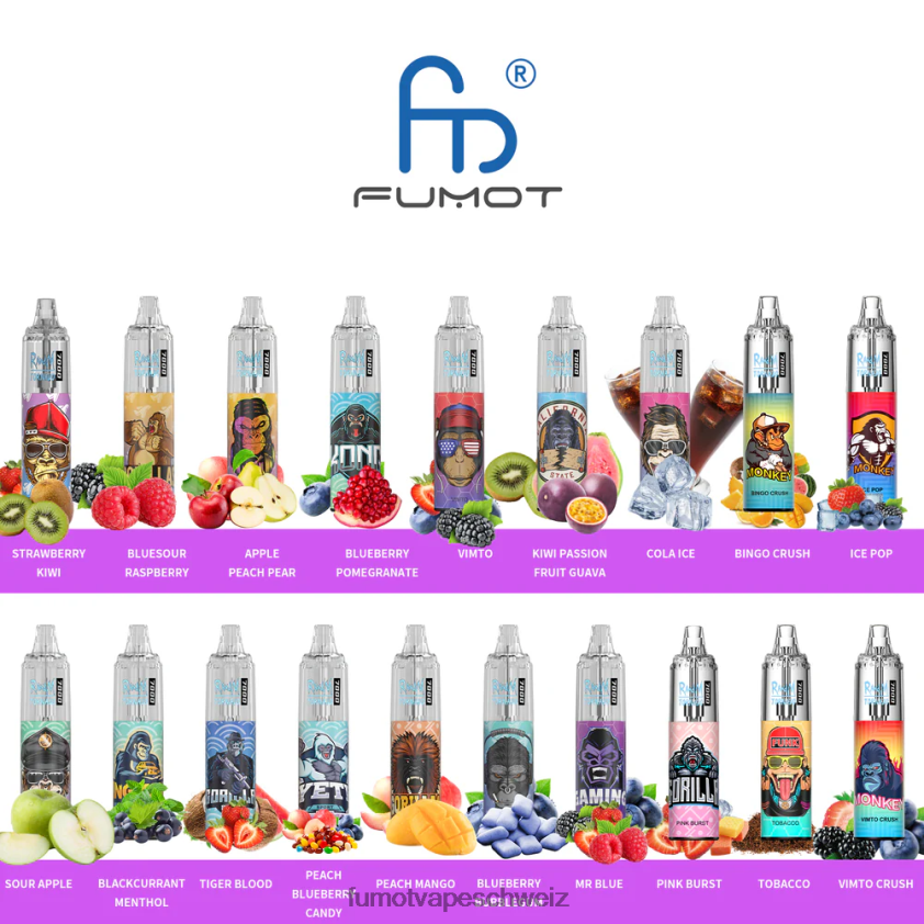 Fumot Tornado 7000 Einweg-Vape-Pen 0 % – 14 ml (1 Stück) X464JP544 | Fumot Preis Tigerblut