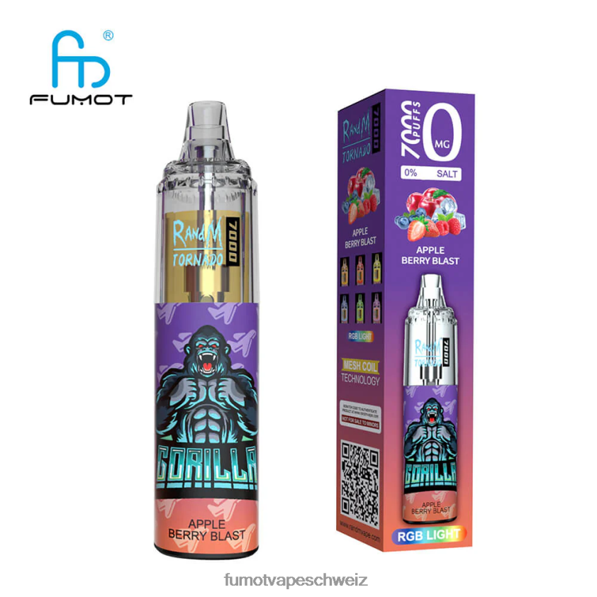 Fumot Tornado 7000 Einweg-Vape-Pen 0 % – 14 ml (1 Stück) X464JP545 | Fumot Vape Online Shop vimto