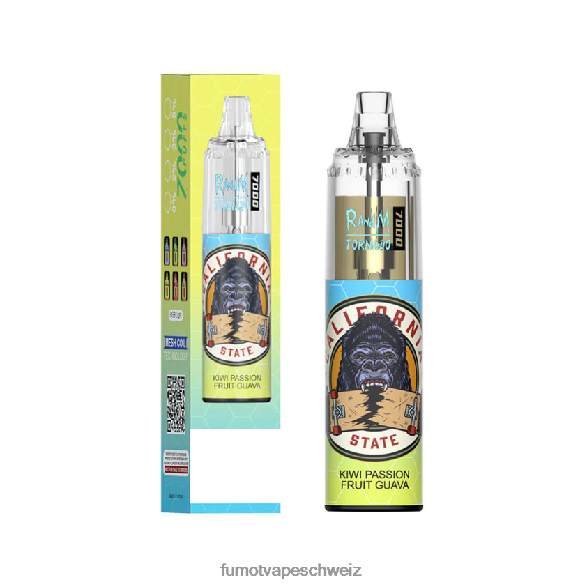 Fumot Tornado 7000 Einweg-Vape-Pen – 14 ml (1 Stück) X464JP107 | Fumot e Zigarette Tigerblut