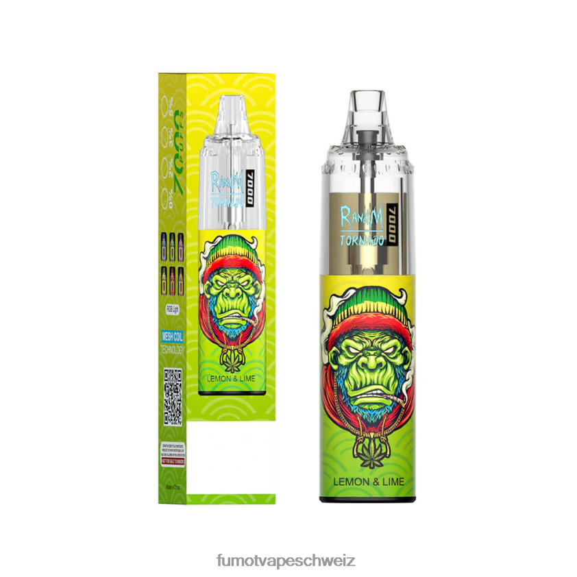Fumot Tornado 7000 Einweg-Vape-Pen – 14 ml (1 Stück) X464JP107 | Fumot e Zigarette Tigerblut