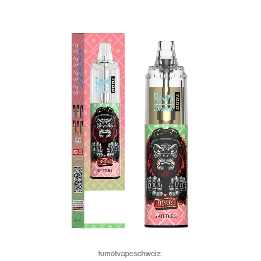 Fumot Tornado 7000 Einweg-Vape-Pen – 14 ml (1 Stück) X464JP107 | Fumot e Zigarette Tigerblut