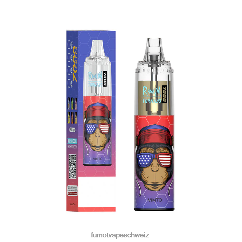 Fumot Tornado 7000 Einweg-Vape-Pen – 14 ml (1 Stück) X464JP107 | Fumot e Zigarette Tigerblut