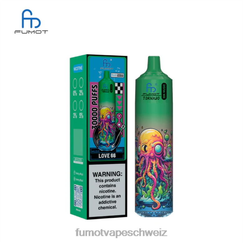 Fumot Vape Flavours 422B616 Liebe 66 Fumot Tornado 30.000 Musik