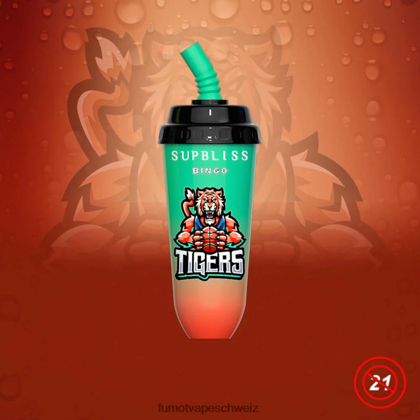 Fumot Supbliss Bingo 16 ml 8000 Einweg-Vape-Pod-Gerät (1 Stück) X464JP410 | Fumot Vape Sale Erdbeer-Kiwi
