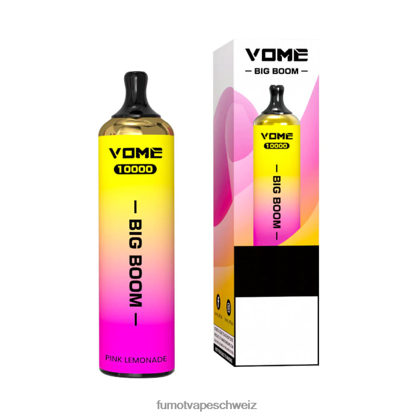 Fumot Vome Big Boom Einweg-Vape-Pen 10000 - 20 ml (1 Stück) X464JP447 | Fumot e Zigarette pinke Limonade